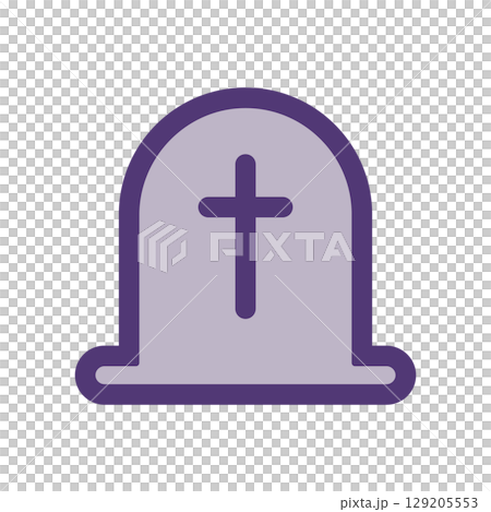 Simple grave icon illustration Simple grave icon illustration 129205553