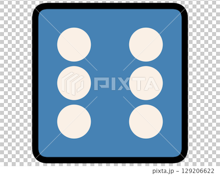 Simple and chic blue dice illustration material 129206622