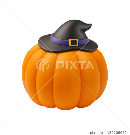 ハロウィン カボチャ イラスト リアル 129206682