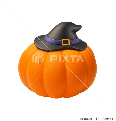 ハロウィン カボチャ イラスト リアル 129206684