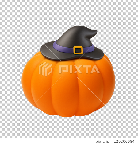 ハロウィン カボチャ イラスト リアル 129206684