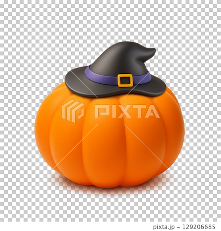 萬聖節南瓜插圖逼真 129206685