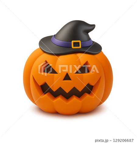 ハロウィン カボチャ イラスト リアル 129206687