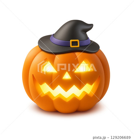 ハロウィン カボチャ イラスト リアル 129206689
