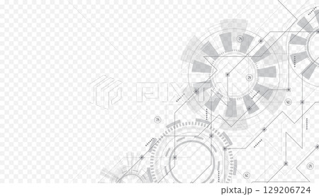 Motherboard technology circuit board texture design. Creative idea AI banner concept for internet technology. Digital motherboard concept for poster, cover, banner, header, web presentation template. 129206724