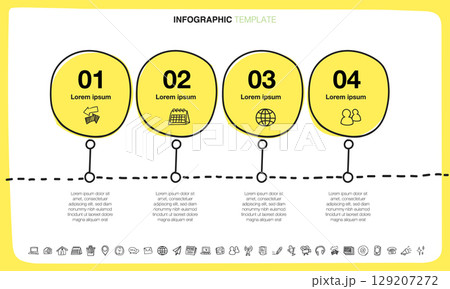 Doodle Infographic Template 129207272