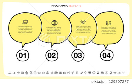 Doodle Infographic Template Doodle Infographic Template 129207277