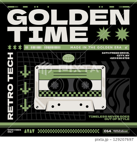 Nostalgic Golden Time of Old Technology Composition 129207697