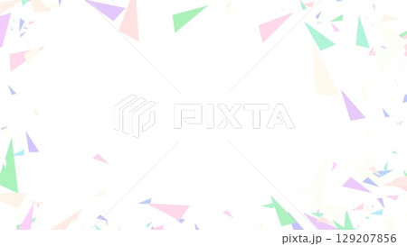 カラフルな三角形の紙吹雪パーティクルのフレーム背景素材 カラフルな三角形の紙吹雪パーティクルのフレーム背景素材 129207856