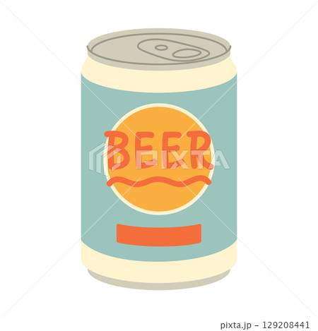 Beer can. Flat vector isolated illustration Beer can. Flat vector isolated illustration 129208441