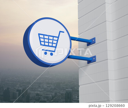 Business shopping online concept, 3D rendering 129208660