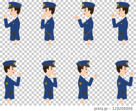 Police officer upper body sideways part 1 Police officer upper body sideways part 1 129208808