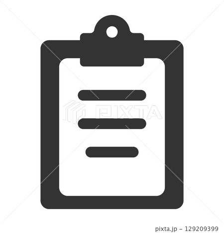 仕事や業務管理を示すクリップボードのアイコン素材 129209399