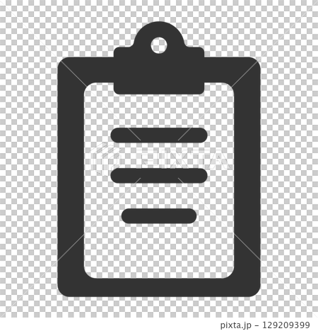 仕事や業務管理を示すクリップボードのアイコン素材 129209399