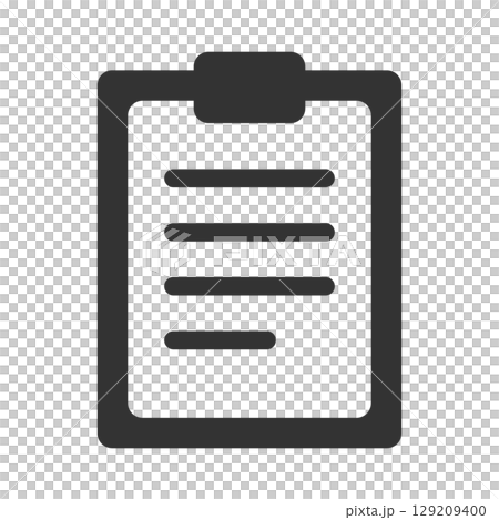 仕事や業務管理を示すクリップボードのアイコン素材 129209400