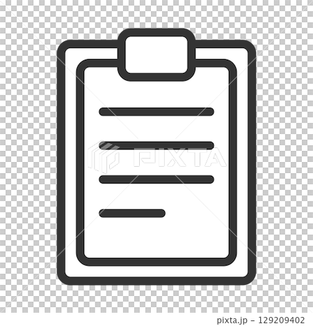 仕事や業務管理を示すクリップボードのアイコン素材 129209402