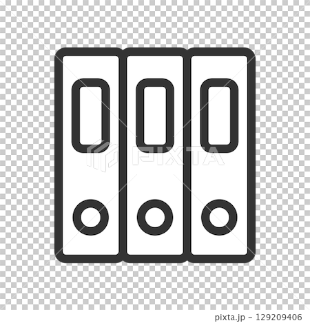ファイリング用の資料フォルダを表現したアイコン 129209406