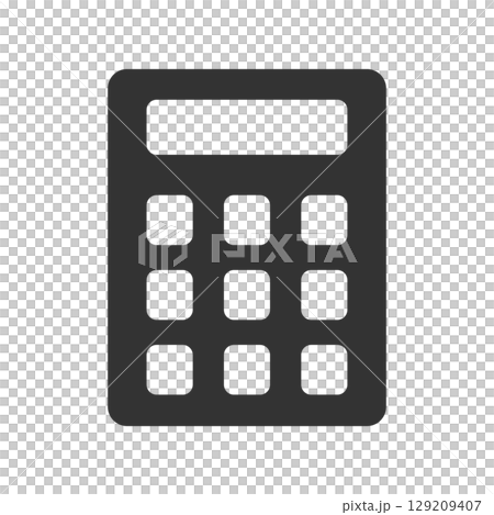 Calculator simple icon (accounting, bookkeeping, estimate) 129209407