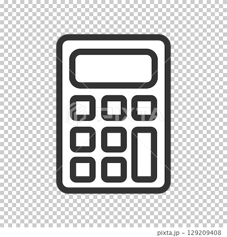 計算器簡單圖示(會計、簿記、估算) 計算器簡單圖示(會計、簿記、估算) 129209408