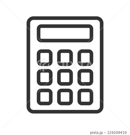 電卓のシンプルアイコン（経理・会計・見積り） 129209410