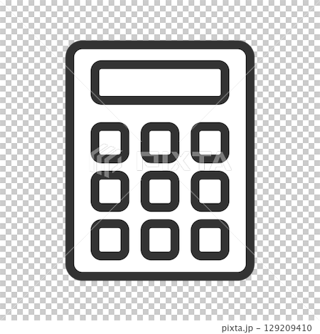 電卓のシンプルアイコン（経理・会計・見積り） 129209410
