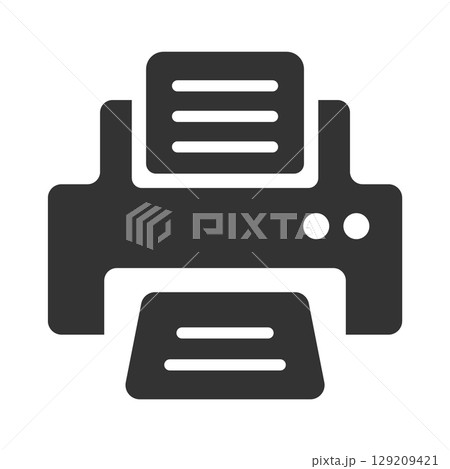 書類を印刷するプリンターアイコン 129209421