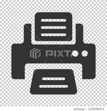 書類を印刷するプリンターアイコン 129209421
