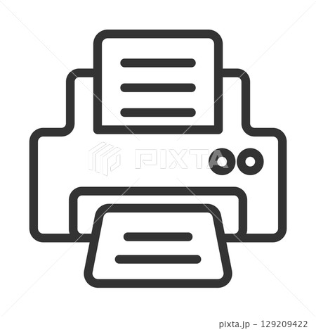 書類を印刷するプリンターアイコン 129209422