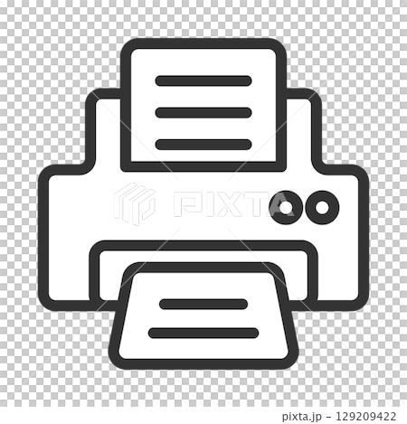 書類を印刷するプリンターアイコン 129209422