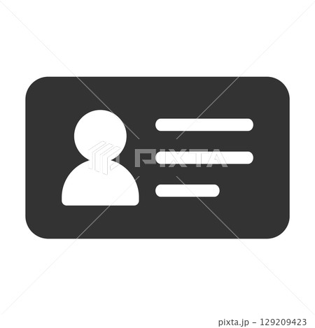 プロフィールやアカウント情報を表すIDカード型アイコン 129209423