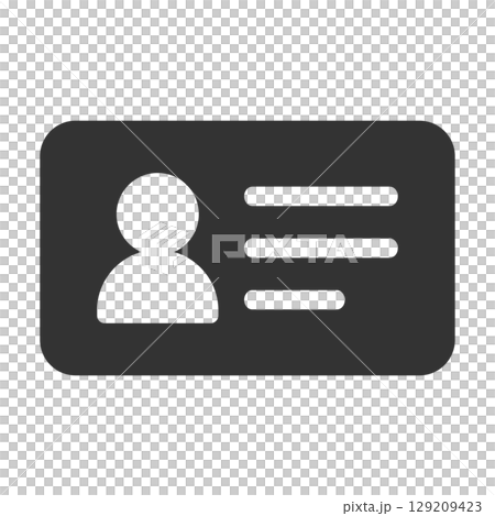 プロフィールやアカウント情報を表すIDカード型アイコン 129209423