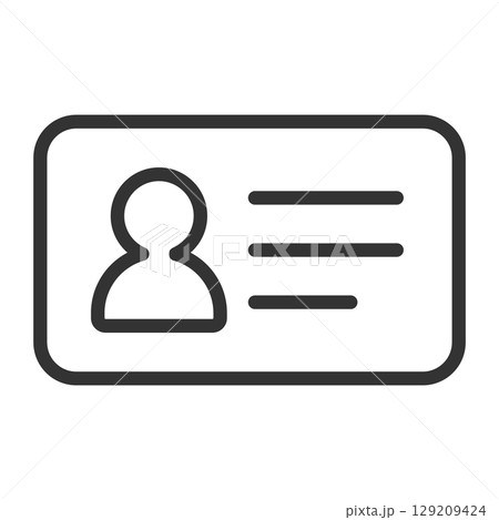 プロフィールやアカウント情報を表すIDカード型アイコン 129209424