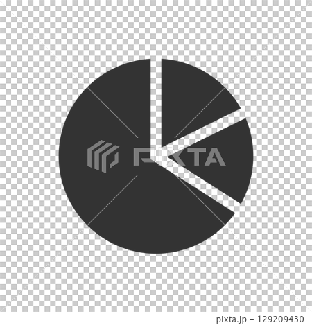Pie chart simple icon 129209430
