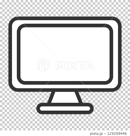 Monitor icon/PC display illustration material Monitor icon/PC display illustration material 129209446