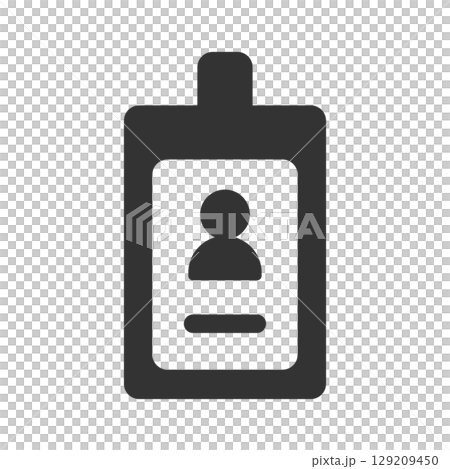 社員証・身分証明書のアイコンベクターイラスト 129209450