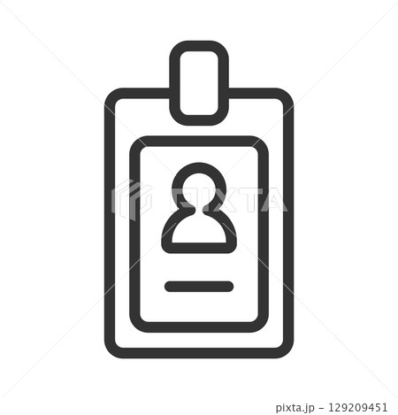 社員証・身分証明書のアイコンベクターイラスト 129209451