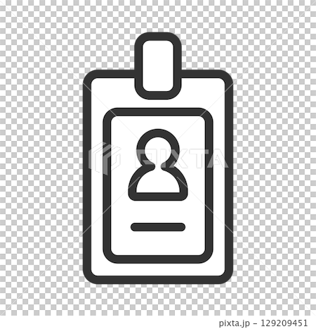 社員証・身分証明書のアイコンベクターイラスト 129209451