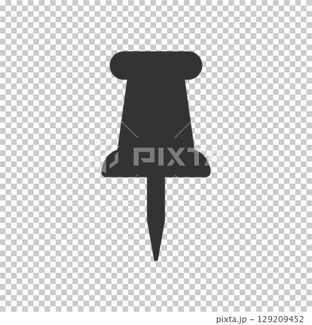 画鋲アイコンのベクターイラスト 129209452