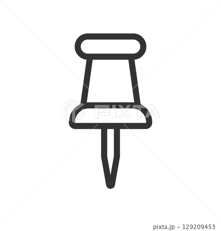画鋲アイコンのベクターイラスト 129209453