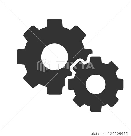 歯車のアイコン – システム設定や連携を表現 歯車のアイコン – システム設定や連携を表現 129209455