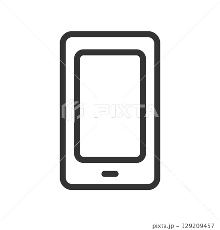 スマートフォンのシンプルなアイコンベクター 129209457