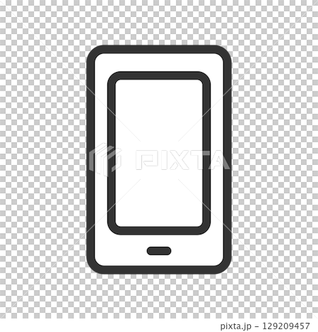Smartphone simple icon vector Smartphone simple icon vector 129209457