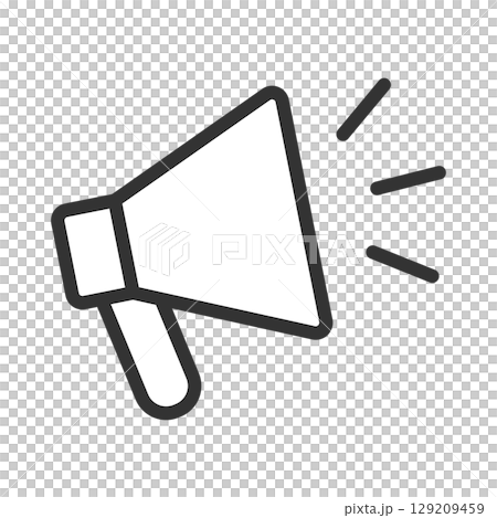 Megaphone icon vector material (announcement/notice) 129209459