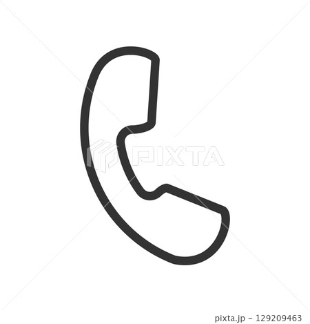 電話受話器のベクターアイコン（コール・通話） 129209463