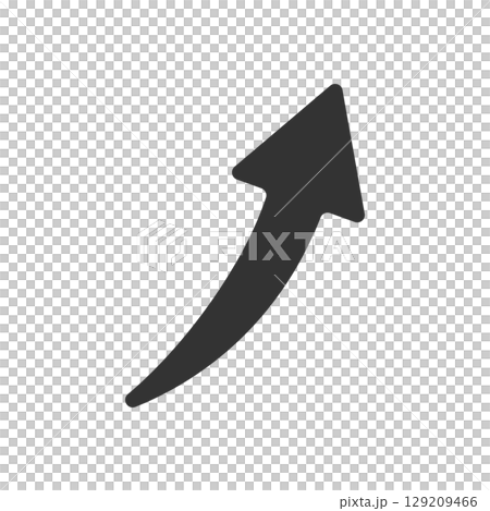 黑色箭頭圖示顯示增加或趨勢 黑色箭頭圖示顯示增加或趨勢 129209466