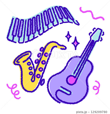 music education learning playful handdrawn illustration 129209780