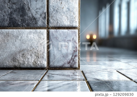 Building materials in design. Design mockup and background. Background of white tile. Building materials in design. Design mockup and background. Background of white tile. 129209830