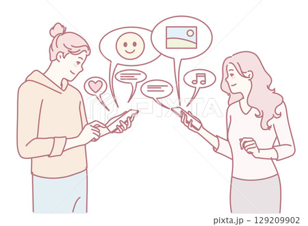 Women Engaging and Communicating Effectively Through Various Digital Devices and Platforms 129209902