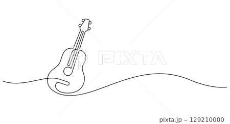 acoustic guitar one line continuous drawing acoustic guitar one line continuous drawing 129210000