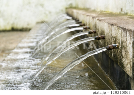 water flowing from the drain 129210062